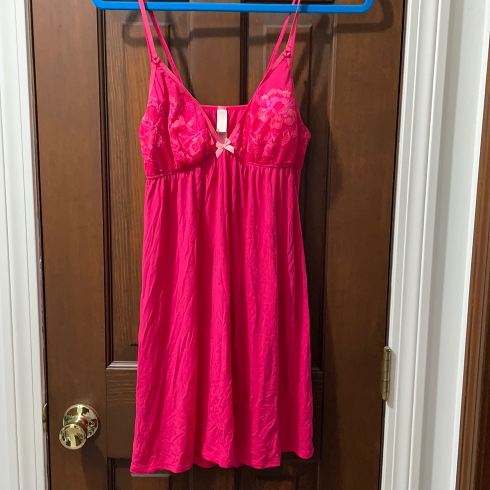 Body by Victoria Red Lace Modal Babydoll Large